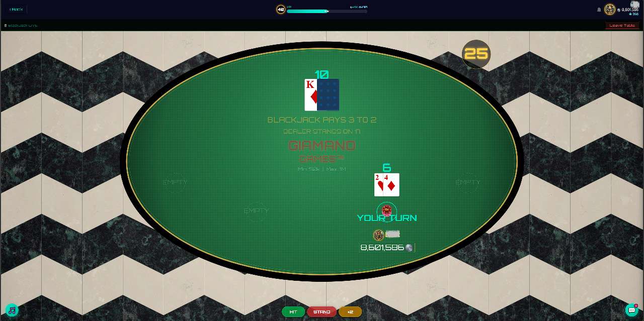 An overhead view of a black jack casino table.